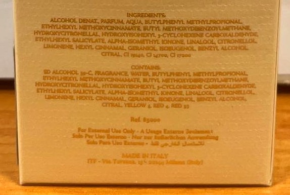 Official image of Perfume ; Trussardi ; My Name published by OECD 3