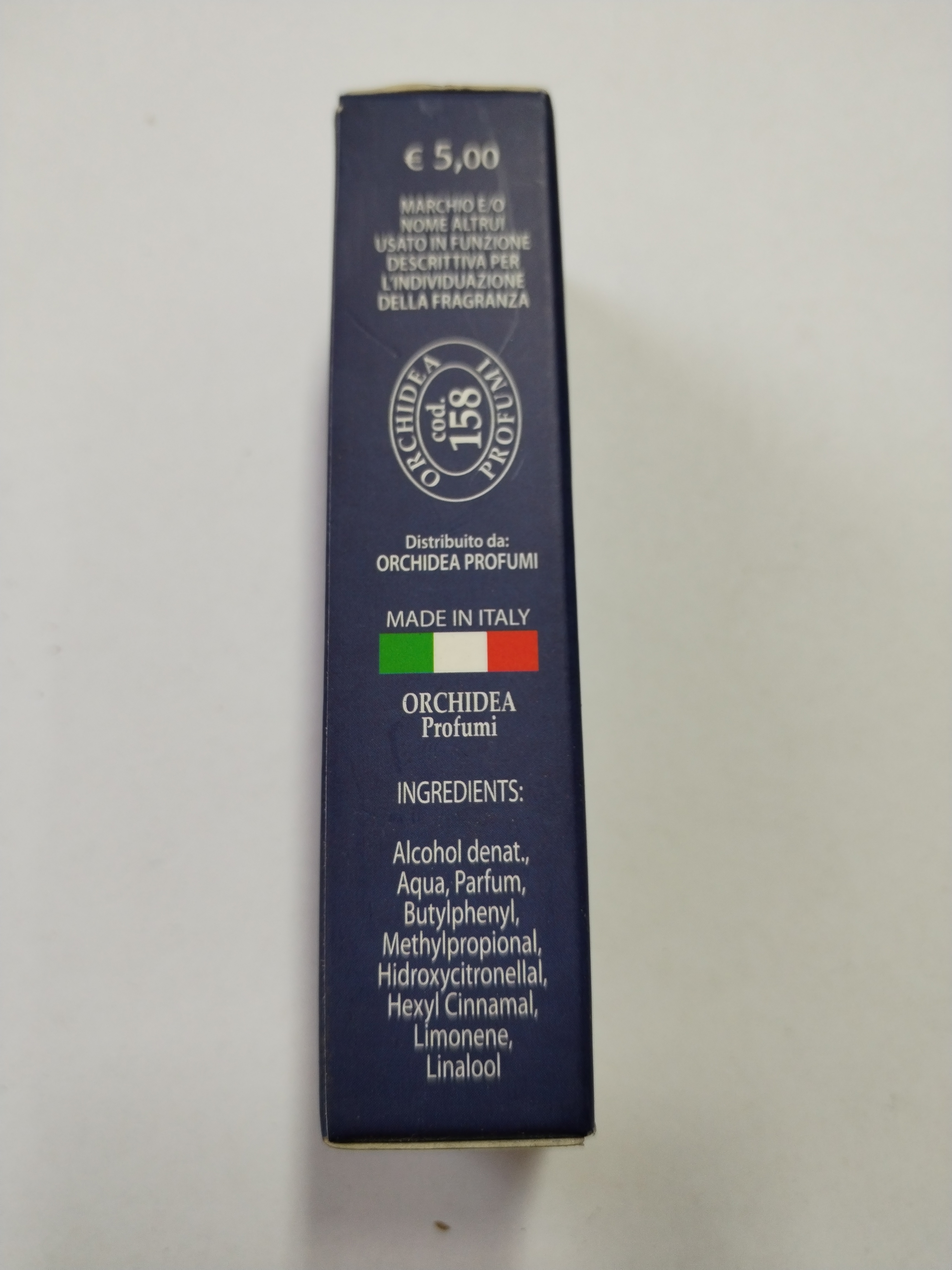 Official image of Eau de toilette ; Orchidea Profumi ; Dilan Blu published by OECD 2