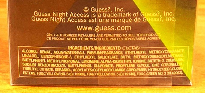 Official image of Eau de toilette ; Guess ; Night Access published by OECD 4