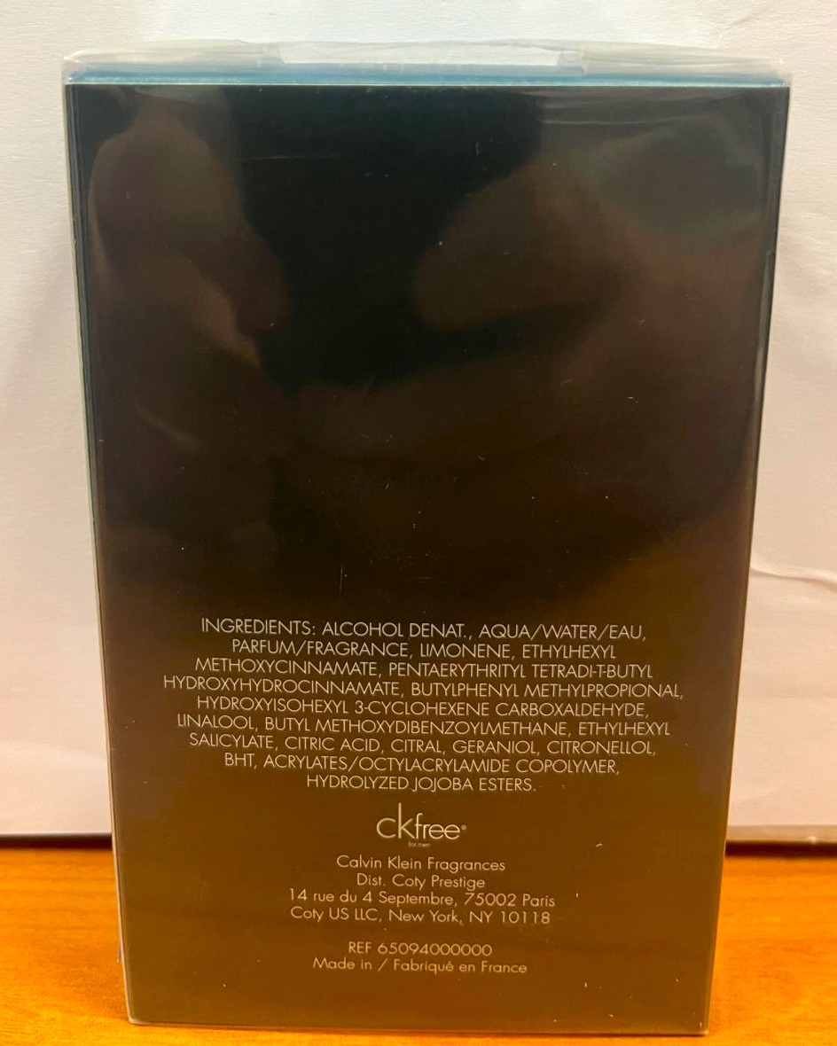 Official image of Eau de toilette ; Calvin Klein ; CKFree published by OECD 2