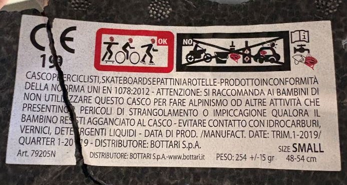 Official image of Bicycle helmet ; Bottari ; Spa published by OECD 2