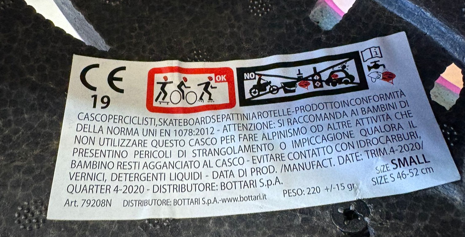 Official image of Bicycle helmet ; Bottari ; Spa published by OECD 3