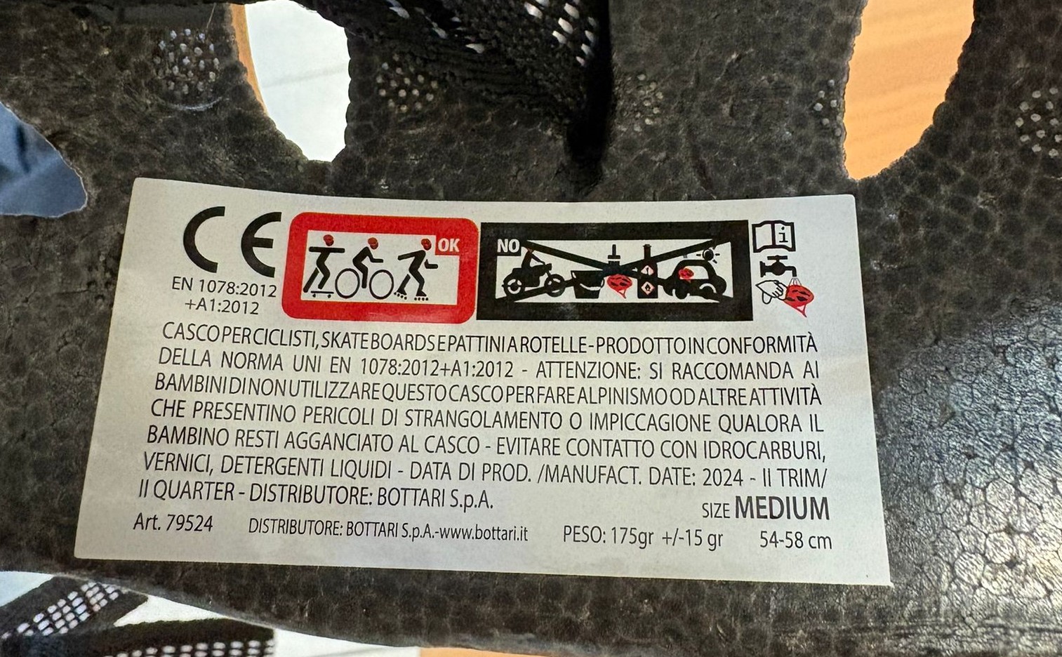 Official image of Bicycle helmet ; Bottari ; Spa published by OECD 3