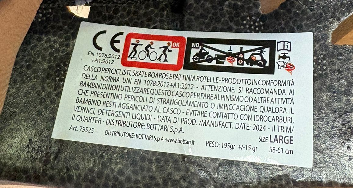 Official image of Bicycle helmet ; Bottari ; Spa published by OECD