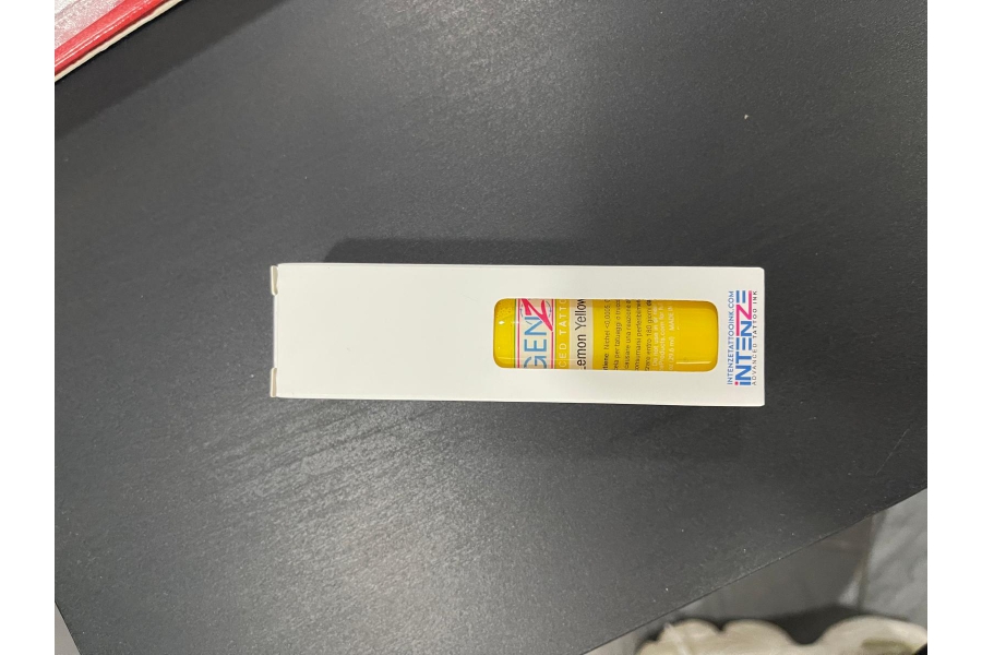 Official image of Tattoo ink ; INTENZE ; GEN-Z LEMON YELLOW published by OECD