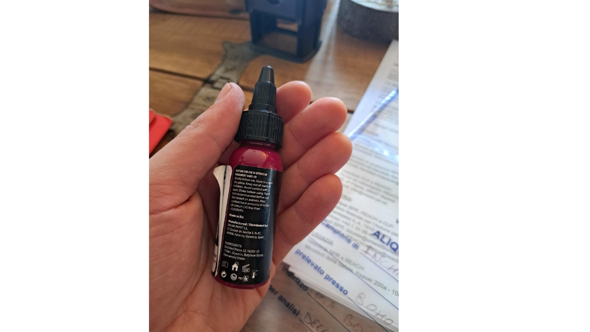 Official image of Tattoo ink ; Unknown ; RUBY PORT published by OECD 2