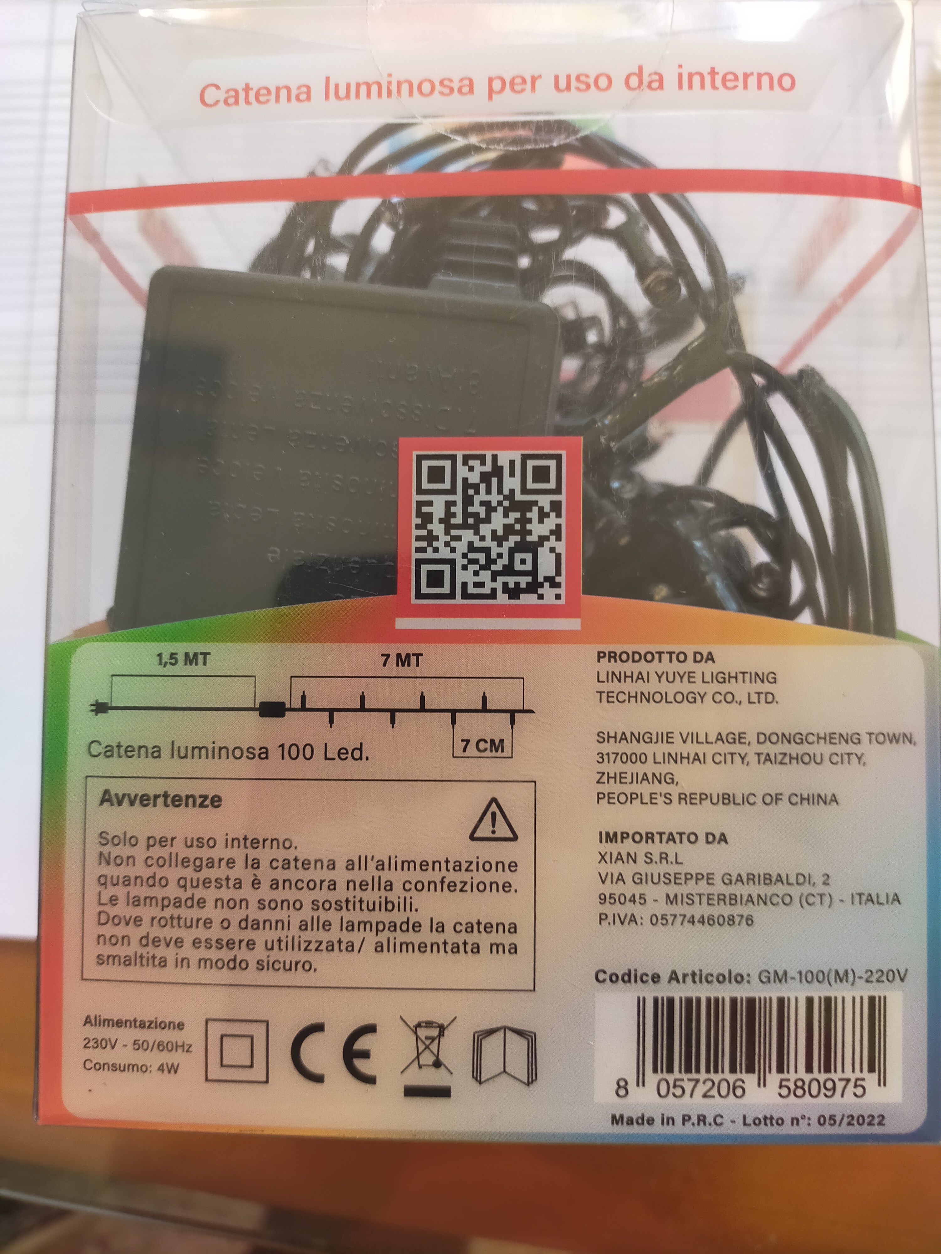 Official image of Lighting chain ; GINMA ; 100 Led published by OECD 3