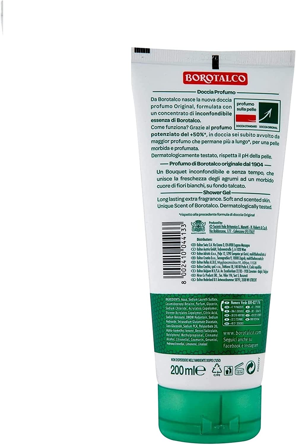 Official image of Shower gel ; BOROTALCO ; Original published by OECD 2