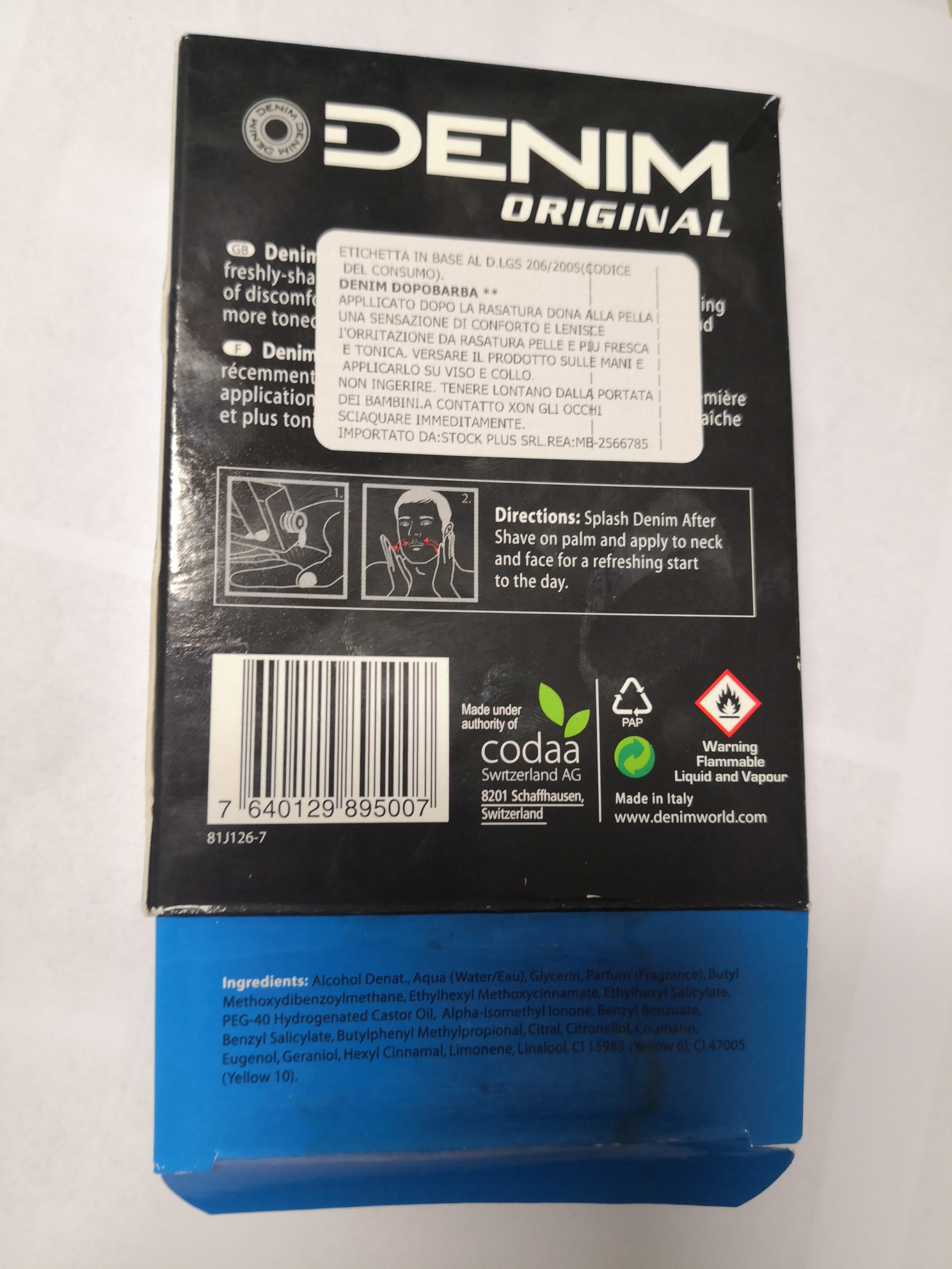 Official image of Aftershave ; DENIM ; ORIGINAL published by OECD 2