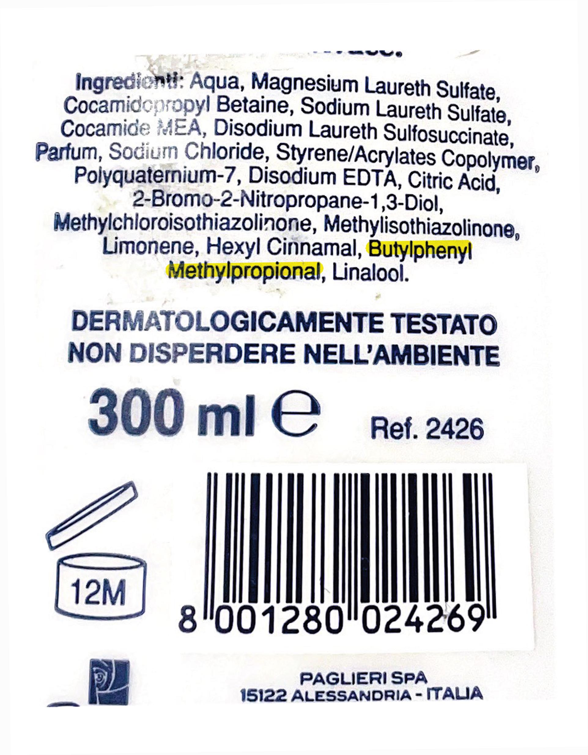 Official image of Liquid soap ; FELCE AZZURRA ; Sapone Liquido - Fresco published by OECD 2