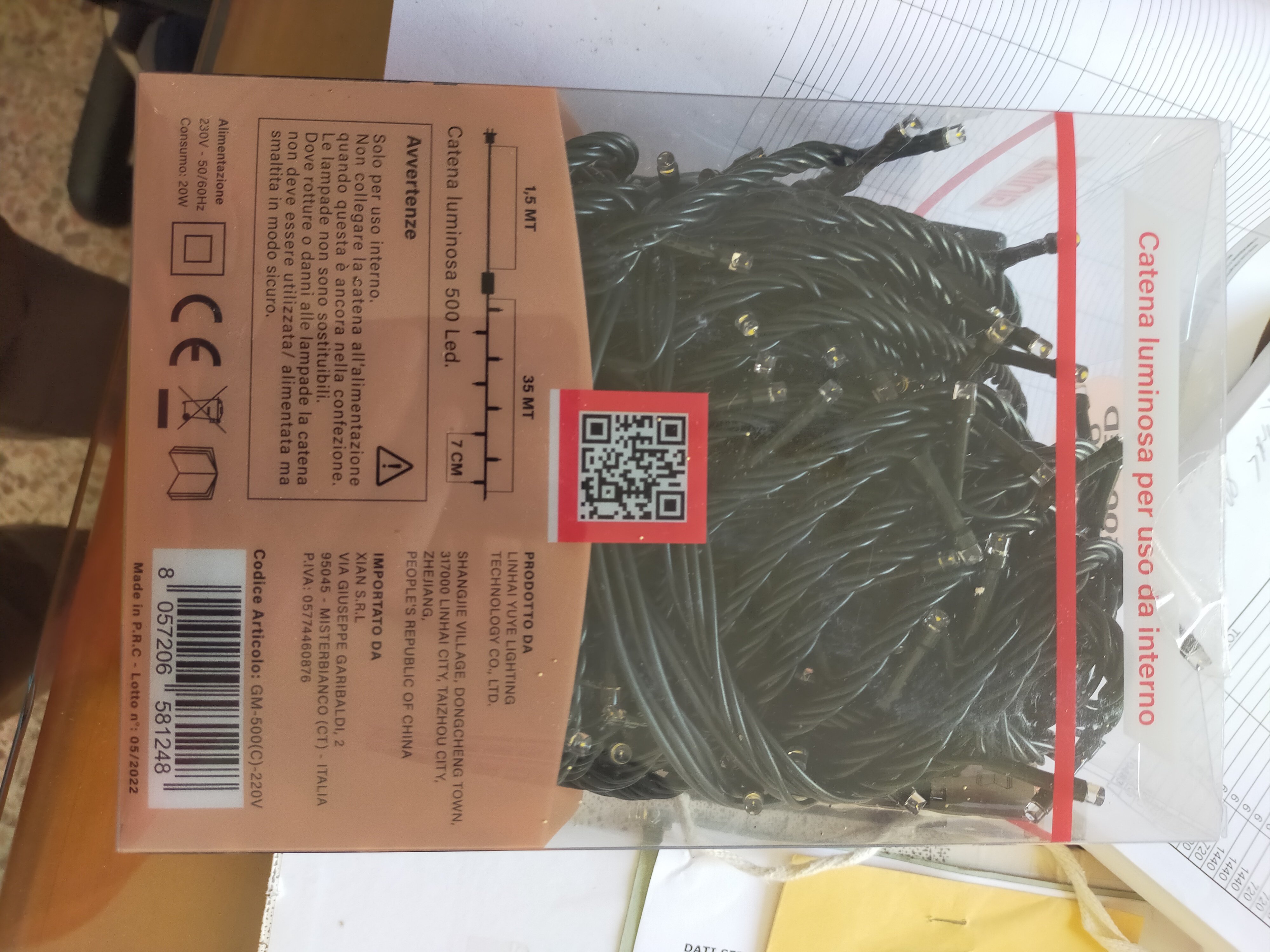 Official image of Lighting chain ; GINMA ; 500 Led published by OECD 6