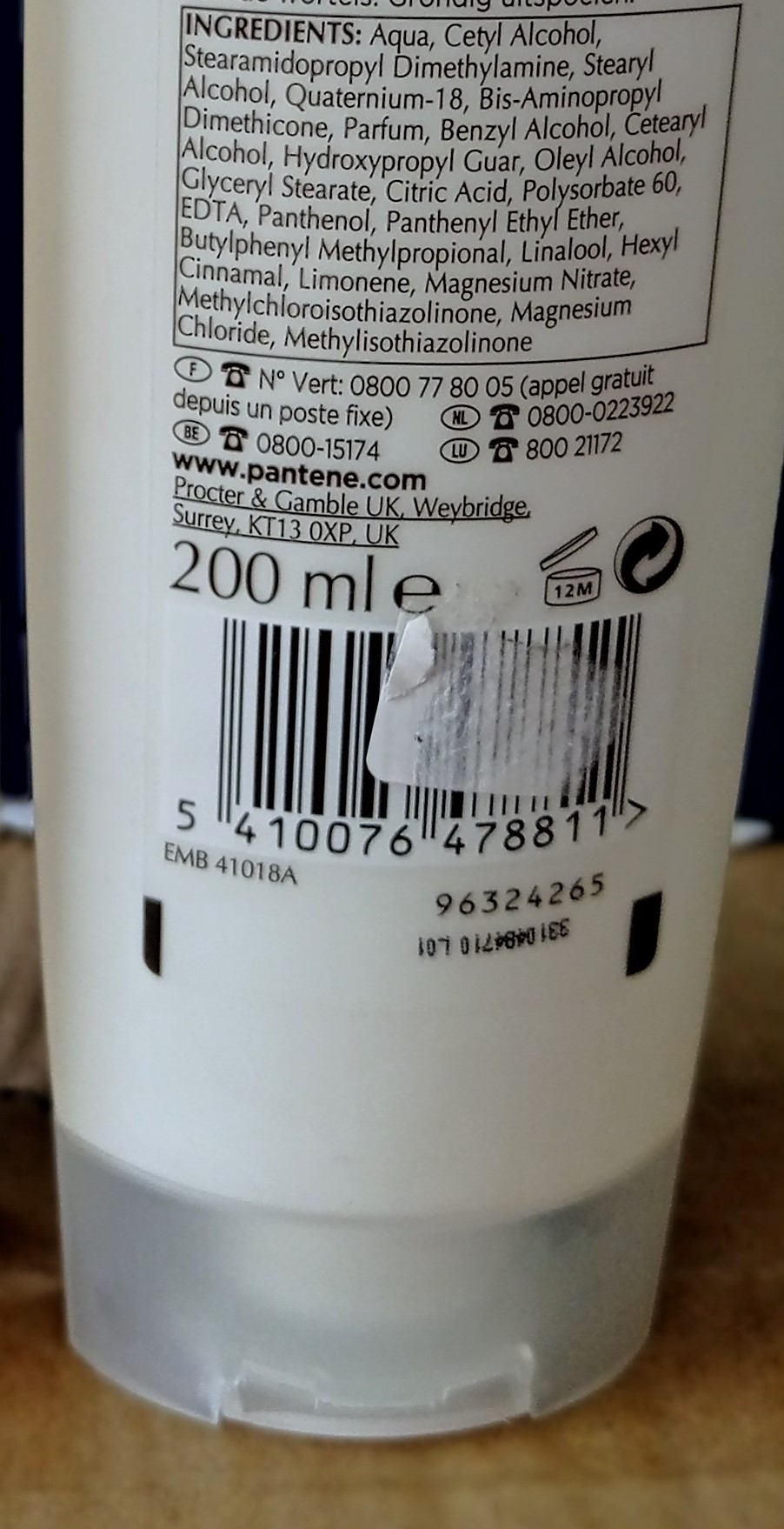 Official image of Shampoo ; PANTENE ; FORCE & BRILLANCE published by OECD 2