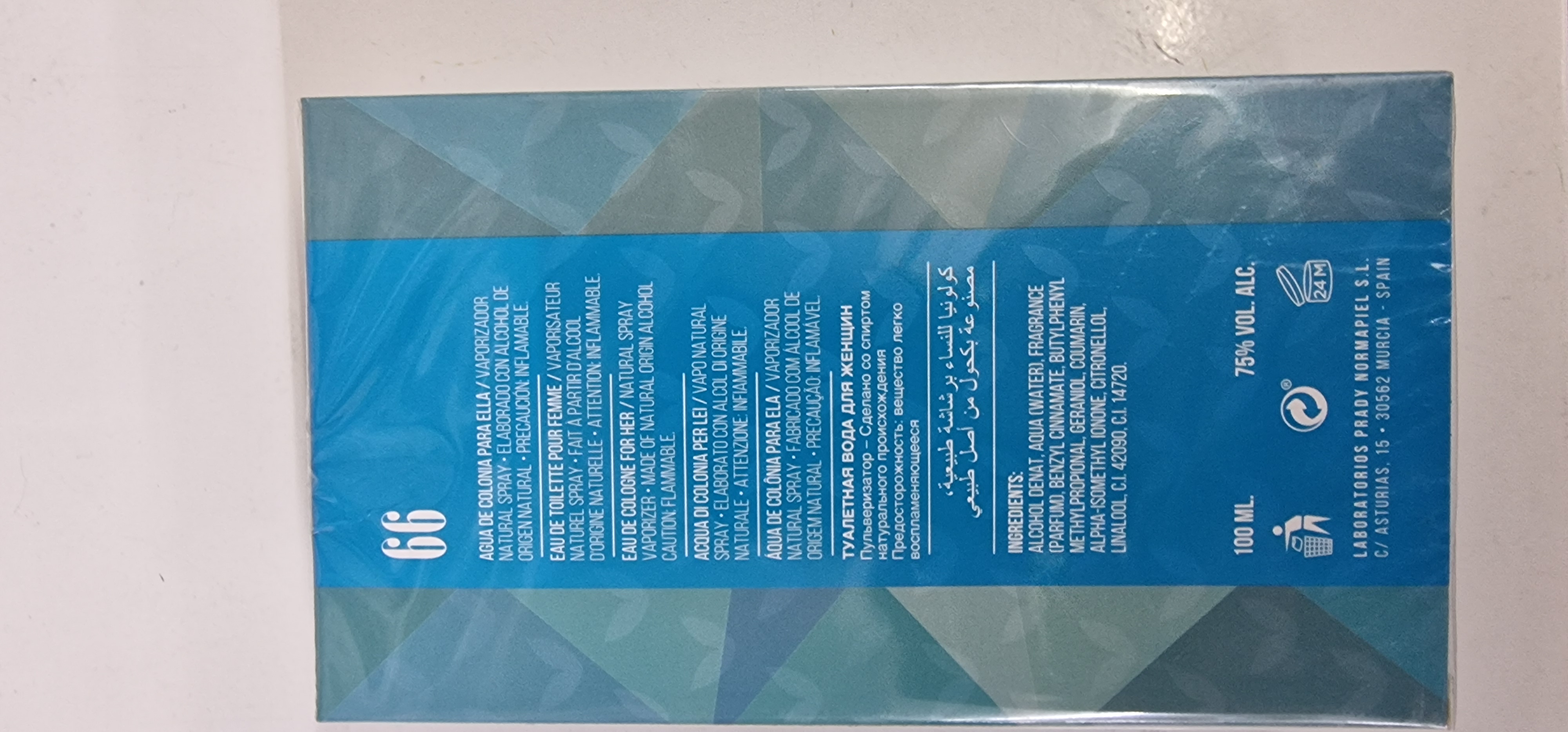 Official image of Eau de toilette ; PRADY ; 66 published by OECD 2