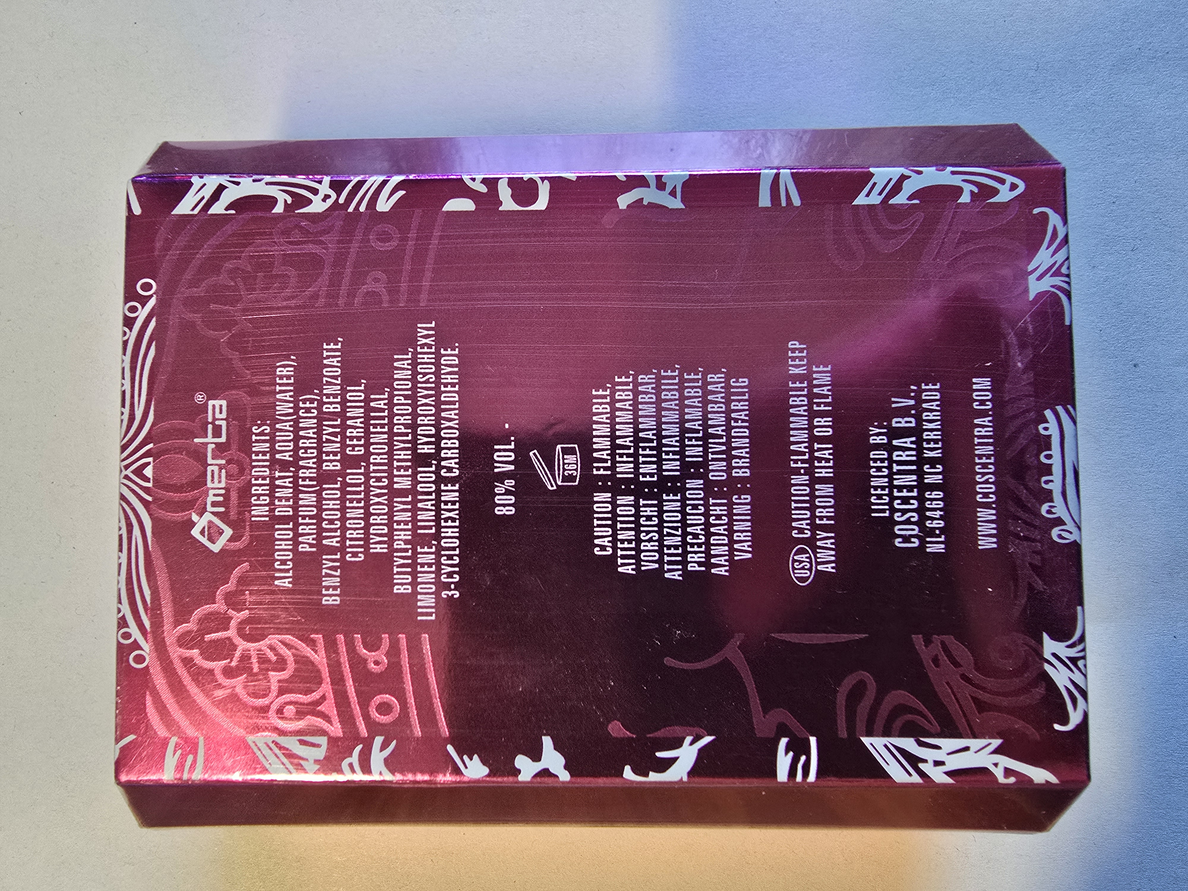 Official image of Perfume ; OMERTA ; ART & FASHION PINK published by OECD