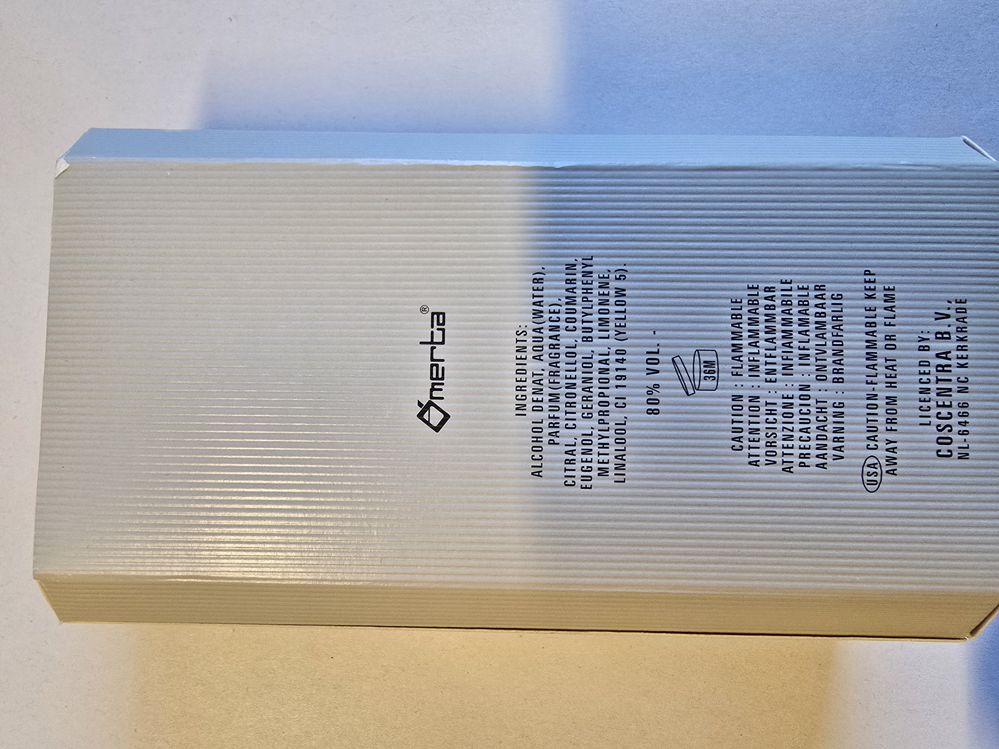 Official image of Eau de toilette ; OMERTA ; UNITED WORLD published by OECD