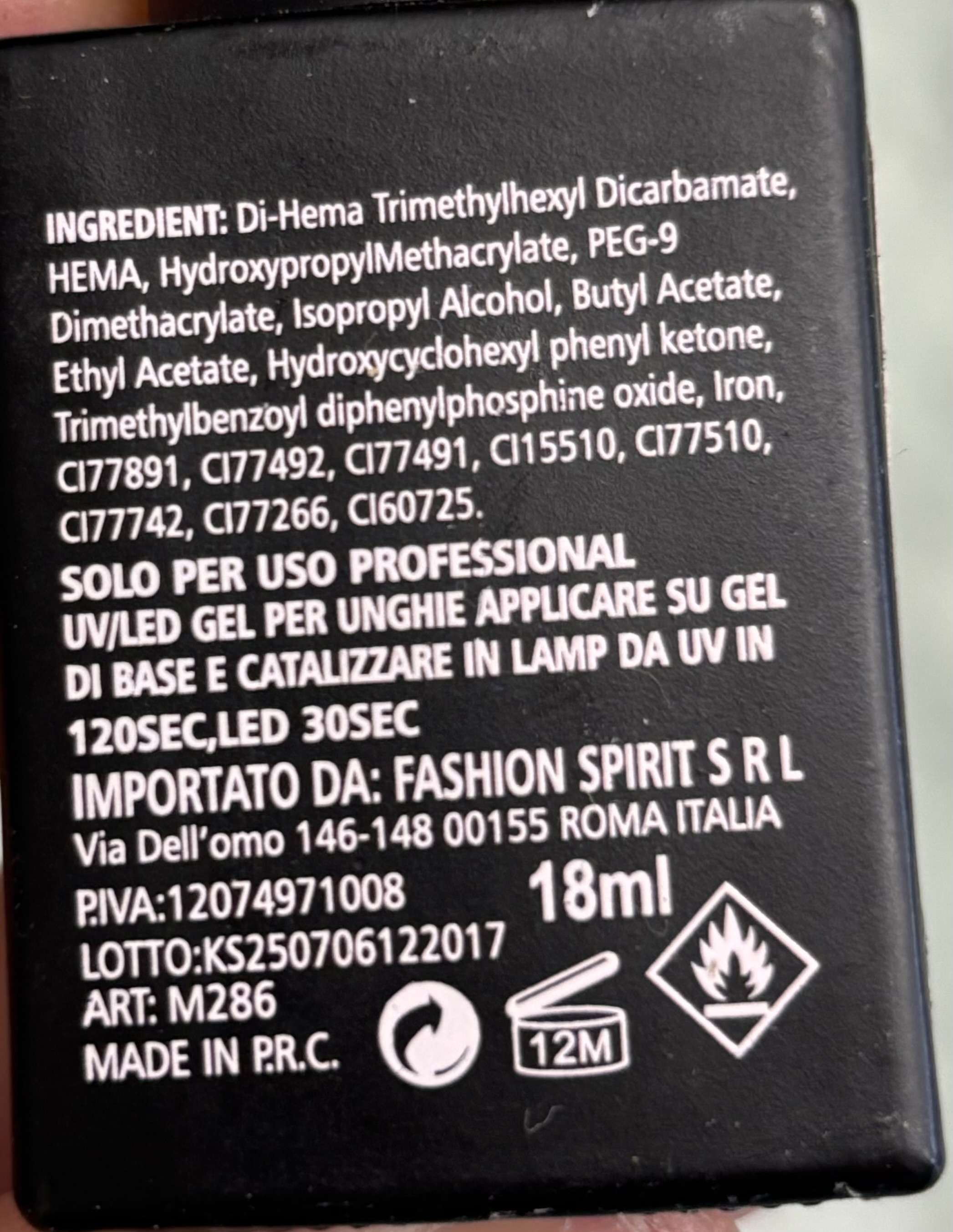 Official image of Gel nail polish ; Tertio ; Ciao Italia published by OECD 2