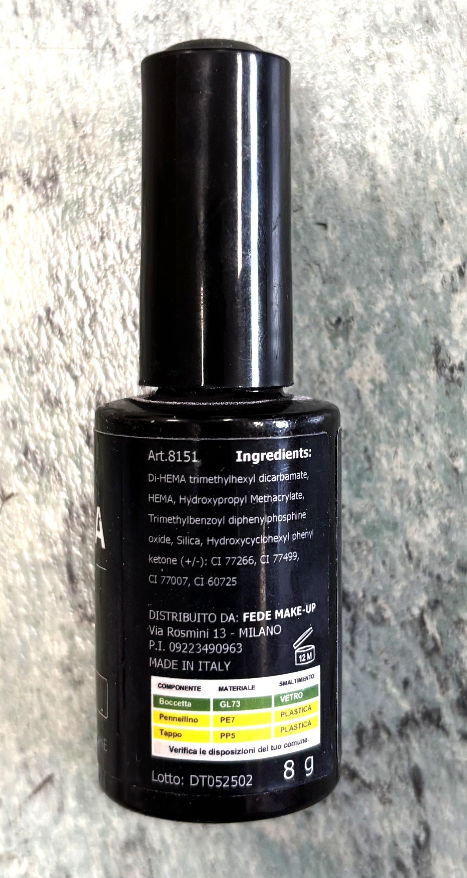Official image of Gel nail polish ; Jenessa ; published by OECD 3
