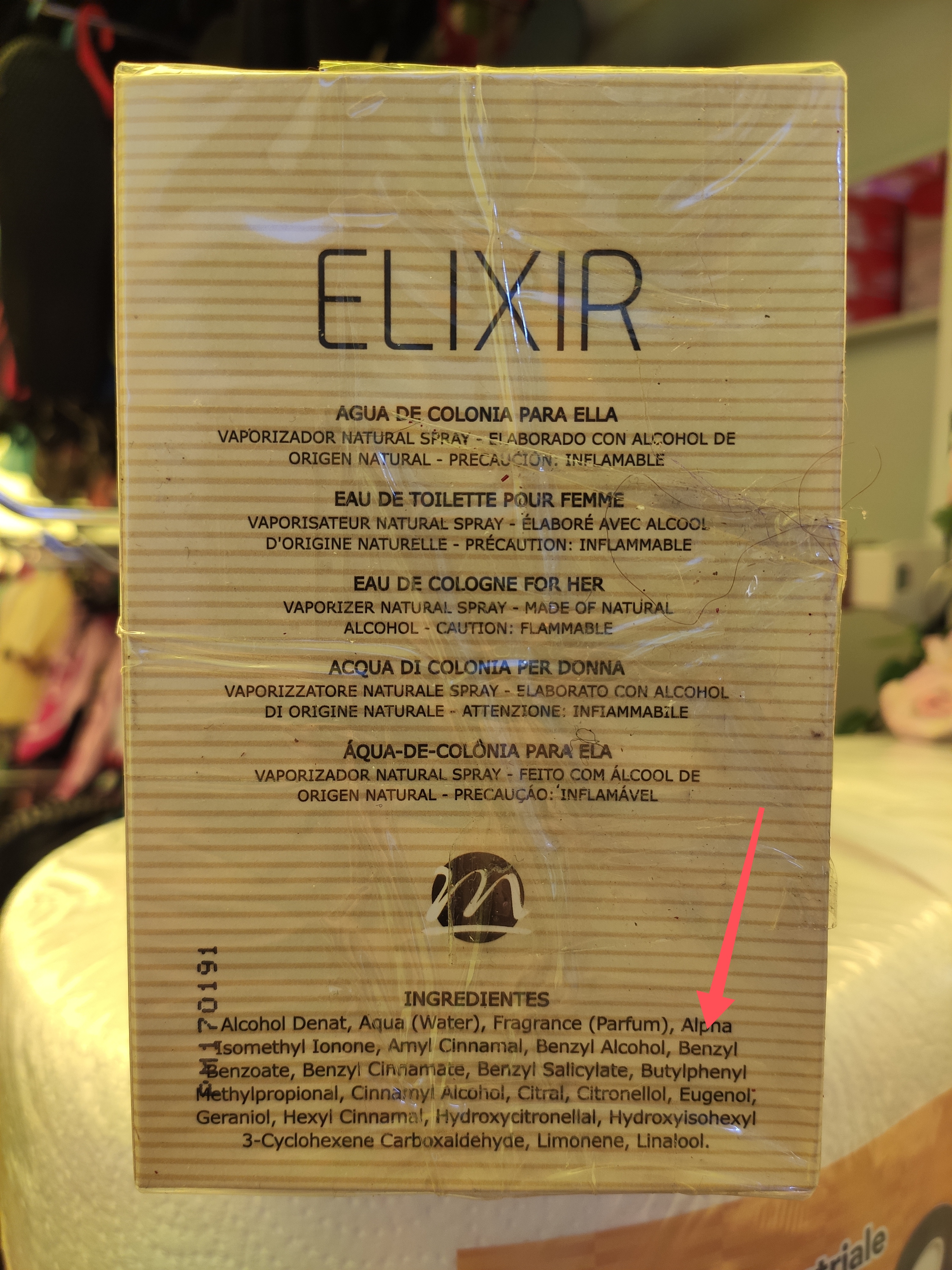 Official image of Eau de toilette ; De Naturmais ; Elixir published by OECD 2