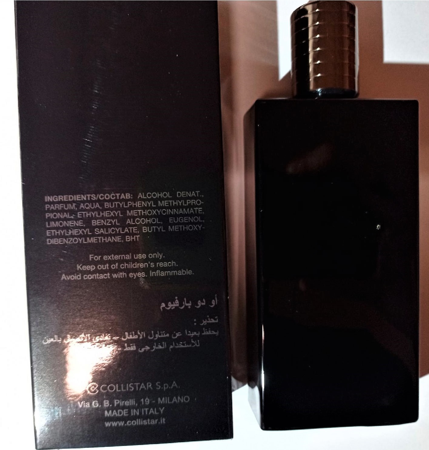 Official image of Perfume ; Collistar ; L'Incenso published by OECD 2