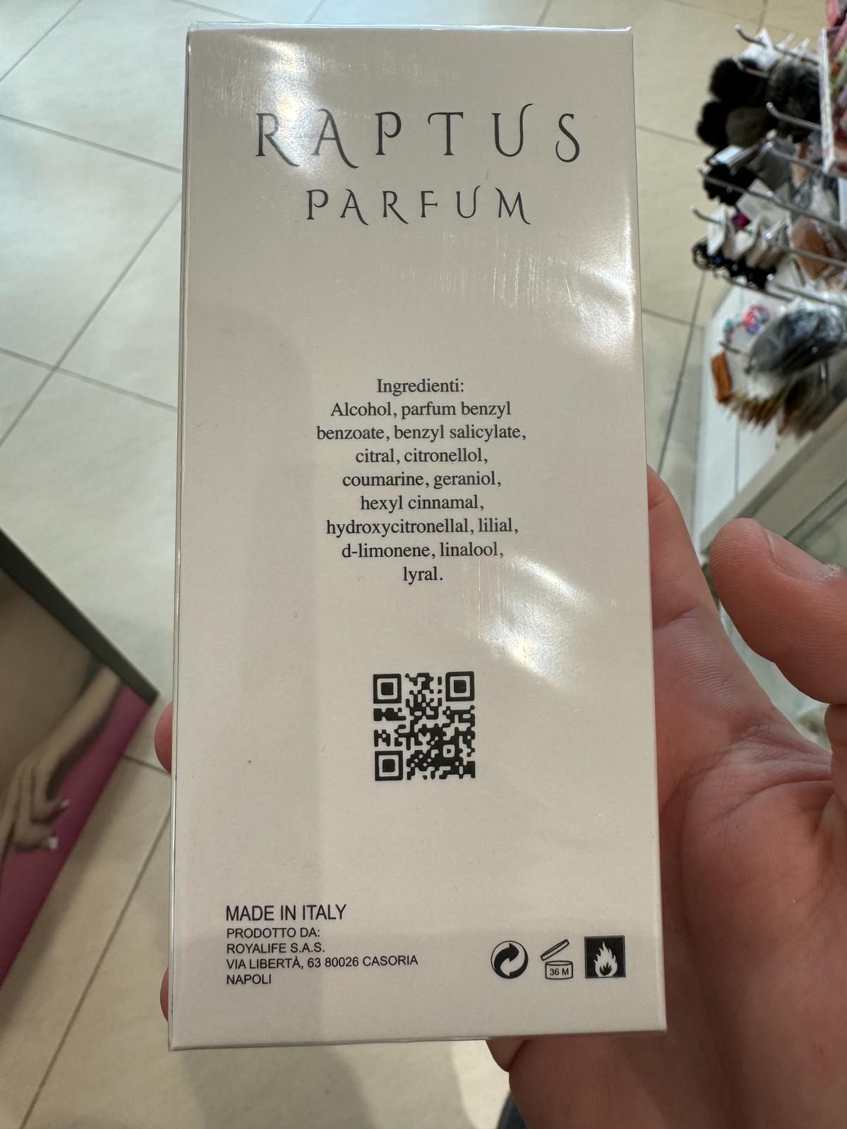 Official image of Perfume ; Raptus Parfum ; Raptus published by OECD 2