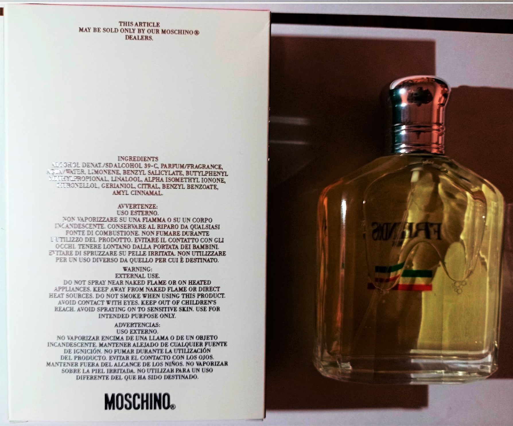 Official image of Eau de toilette ; Moschino ; Friends Men published by OECD 2