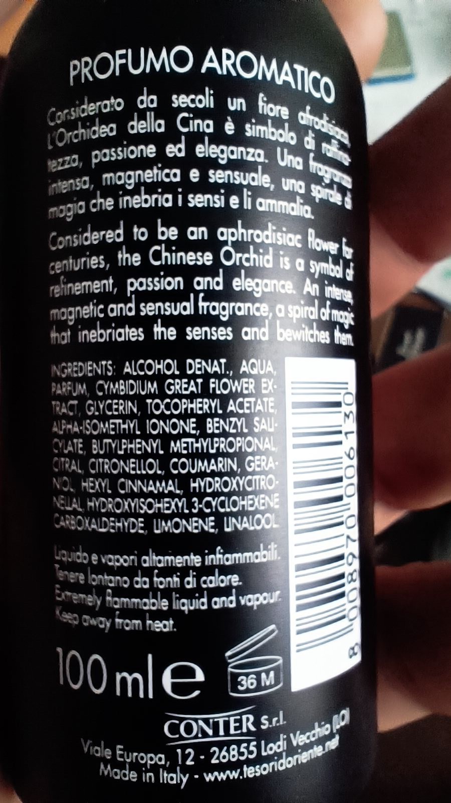 Official image of Perfume ; Tesori d'Oriente ; Orchidea della Cina published by OECD 2