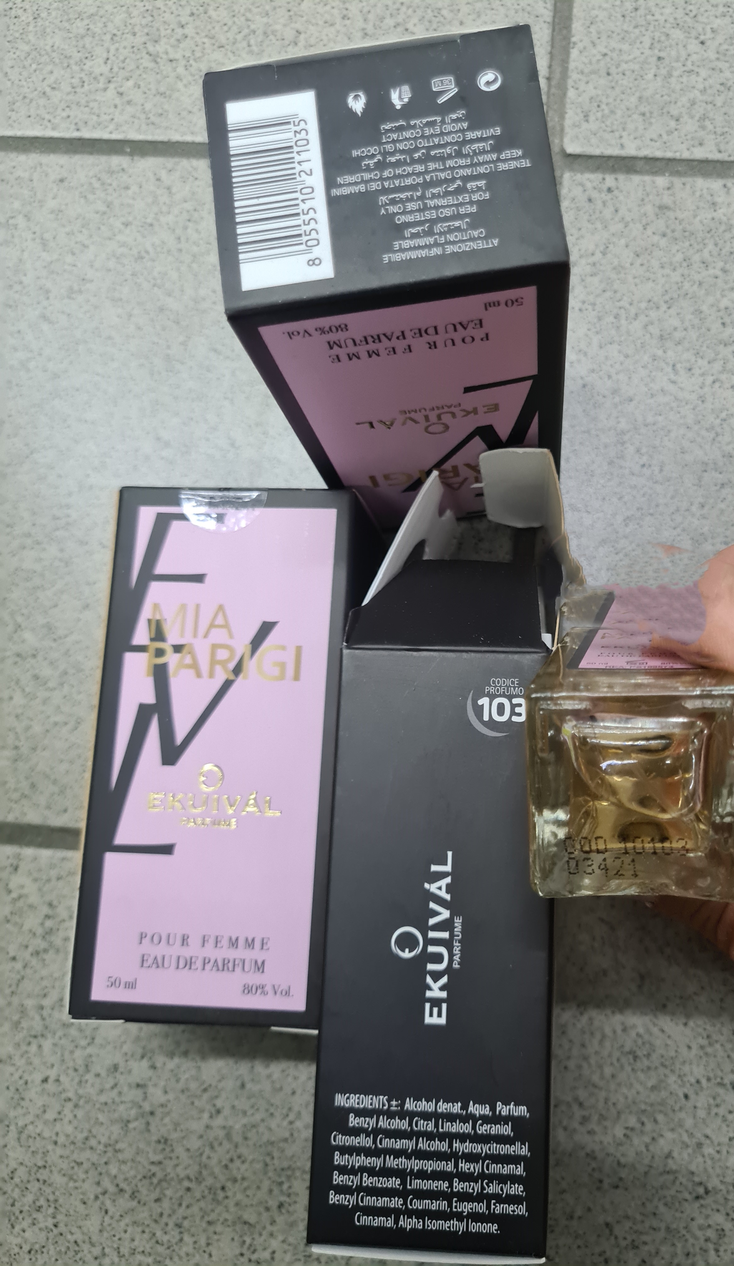 Official image of Perfume ; EKUIVAL PARFUME ; Mia Parigi published by OECD