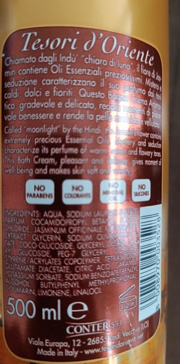 Official image of Bath cream ; Tesori d'Oriente ; Jasmin di Giava published by OECD 2