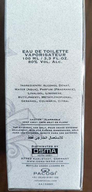 Official image of Eau de toilette ; Black Onyx ; BO pure one published by OECD 2
