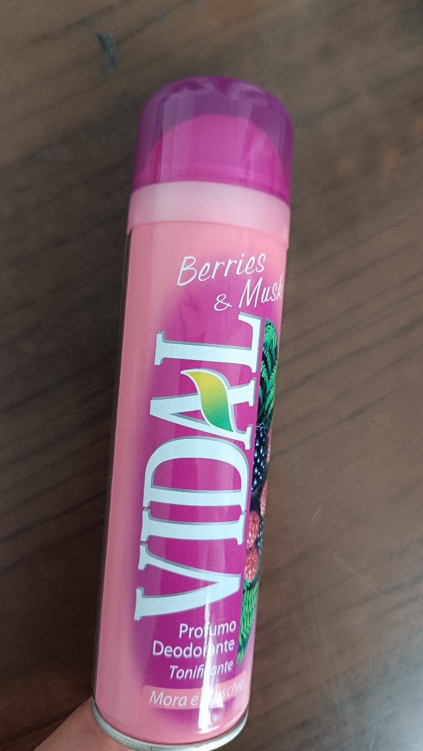Official image of Deodorant ; Vidal ; Berries & Musk published by OECD