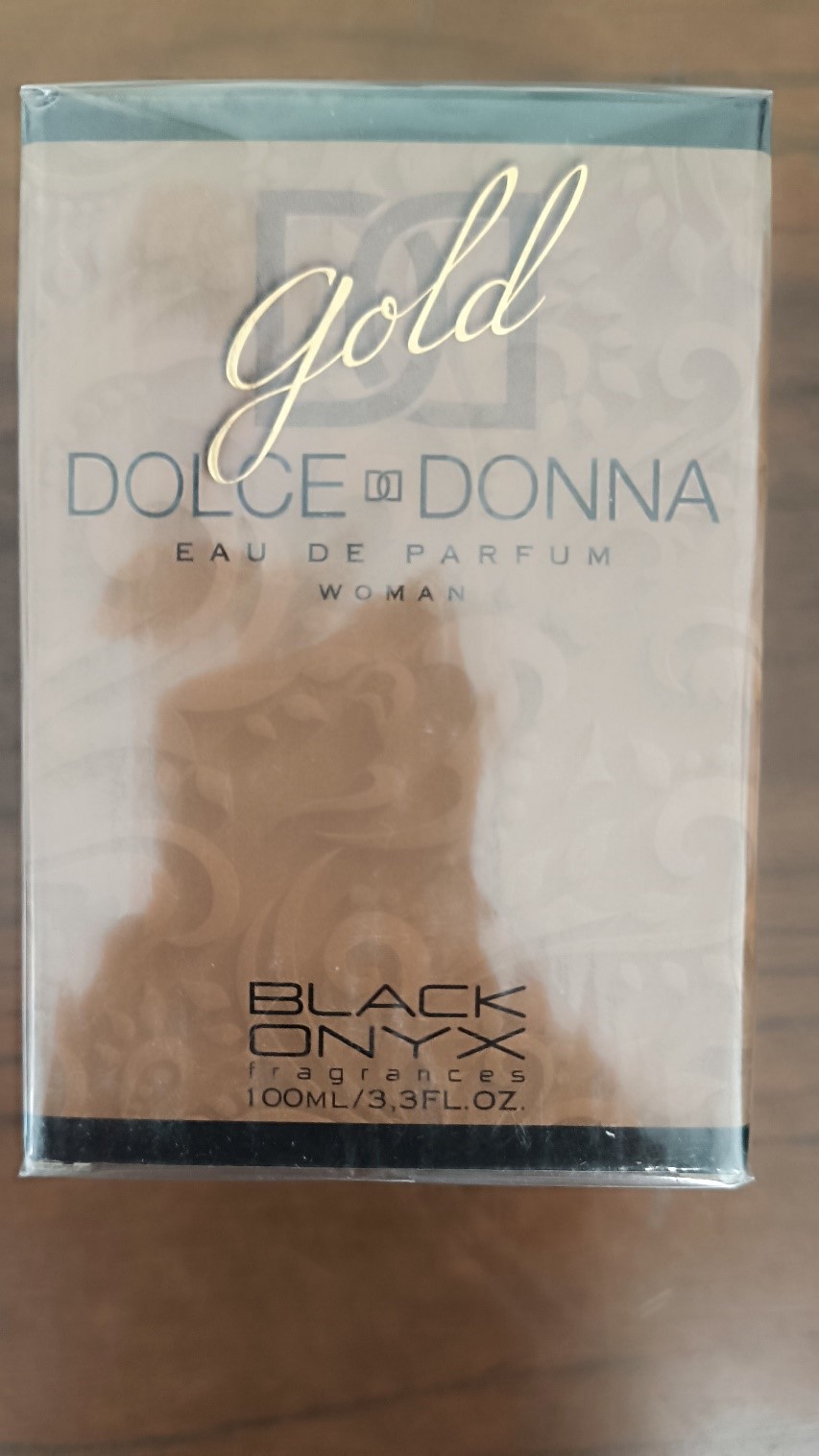 Official image of Perfume ; Black Onyx ; Dolce donna gold published by OECD