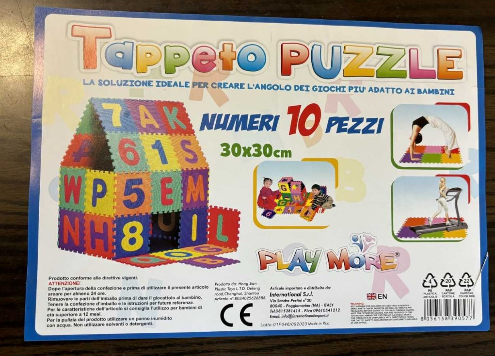 Official image of Puzzle mat ; Play More ; Numeri 10 pezzi published by OECD