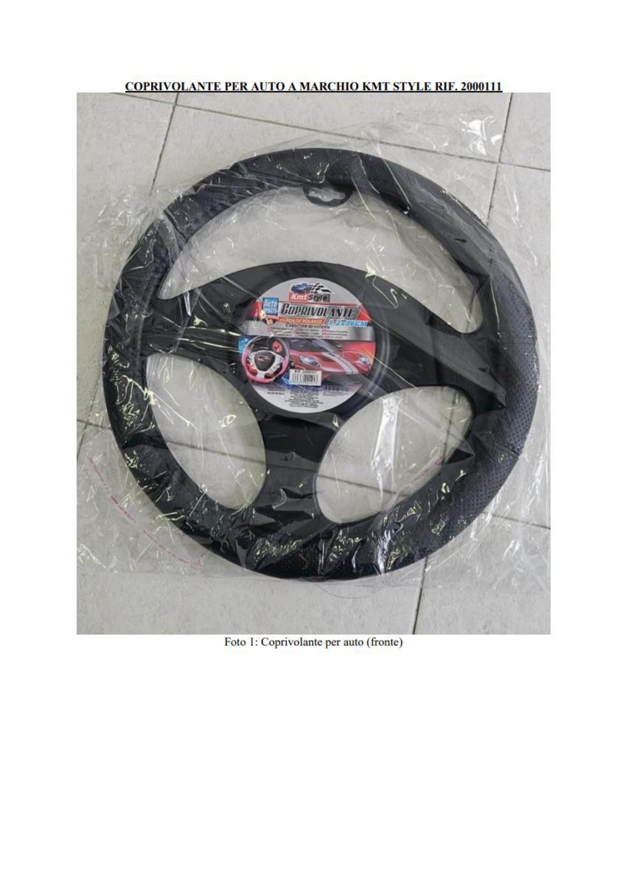 Official image of Steering wheel cover ; KMTstyle ; Copri-volante per auto published by OECD