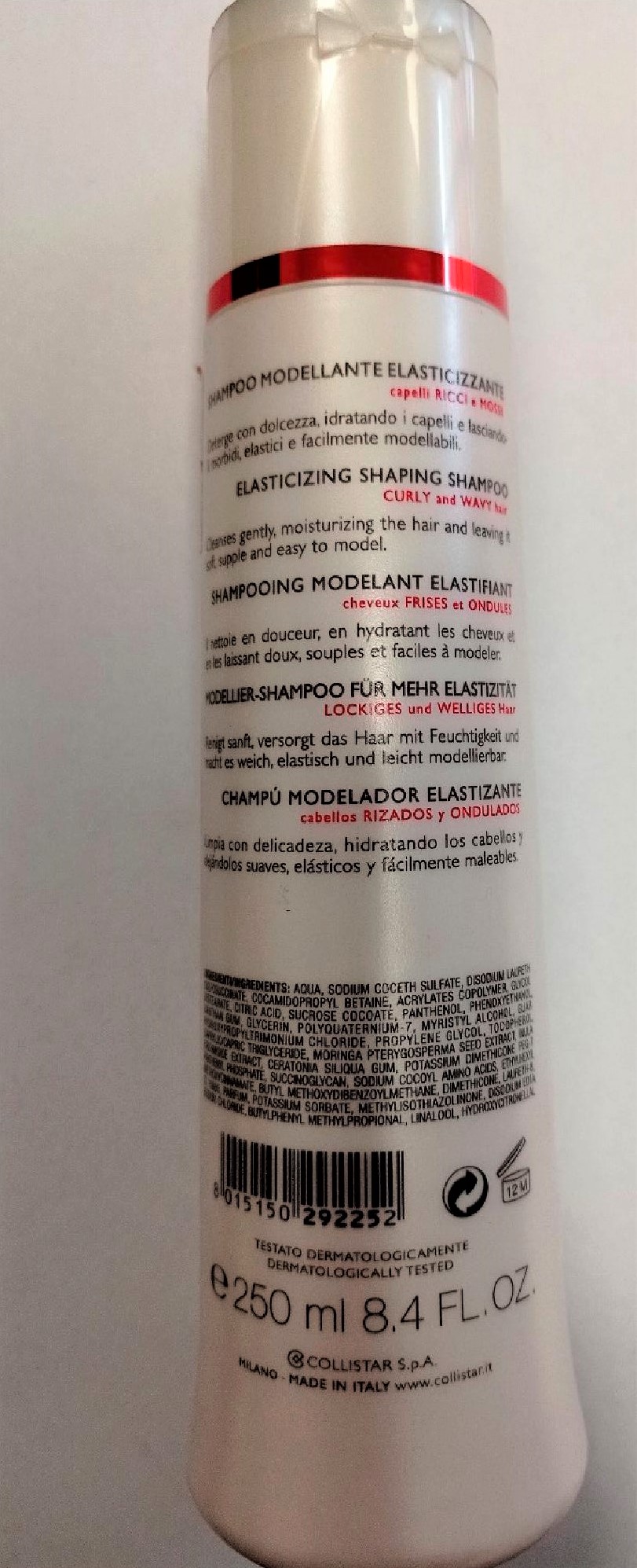 Official image of Shampoo ; Collistar ; Shampoo modellante elasticizzante published by OECD 2