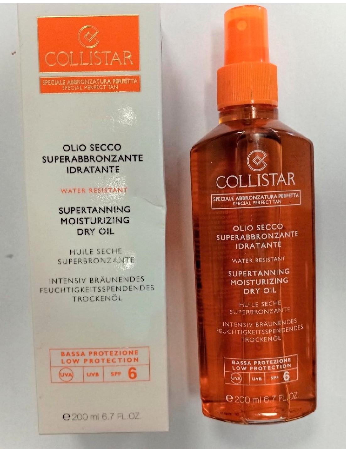 Official image of Tanning oil ; Collistar ; Olio secco superabbronzante idratante published by OECD