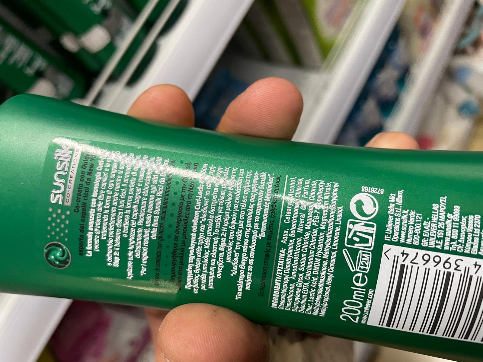 Official image of Hair conditioner ; Sunsilk ; Ricci da domare per capelli ricci e mossi published by OECD