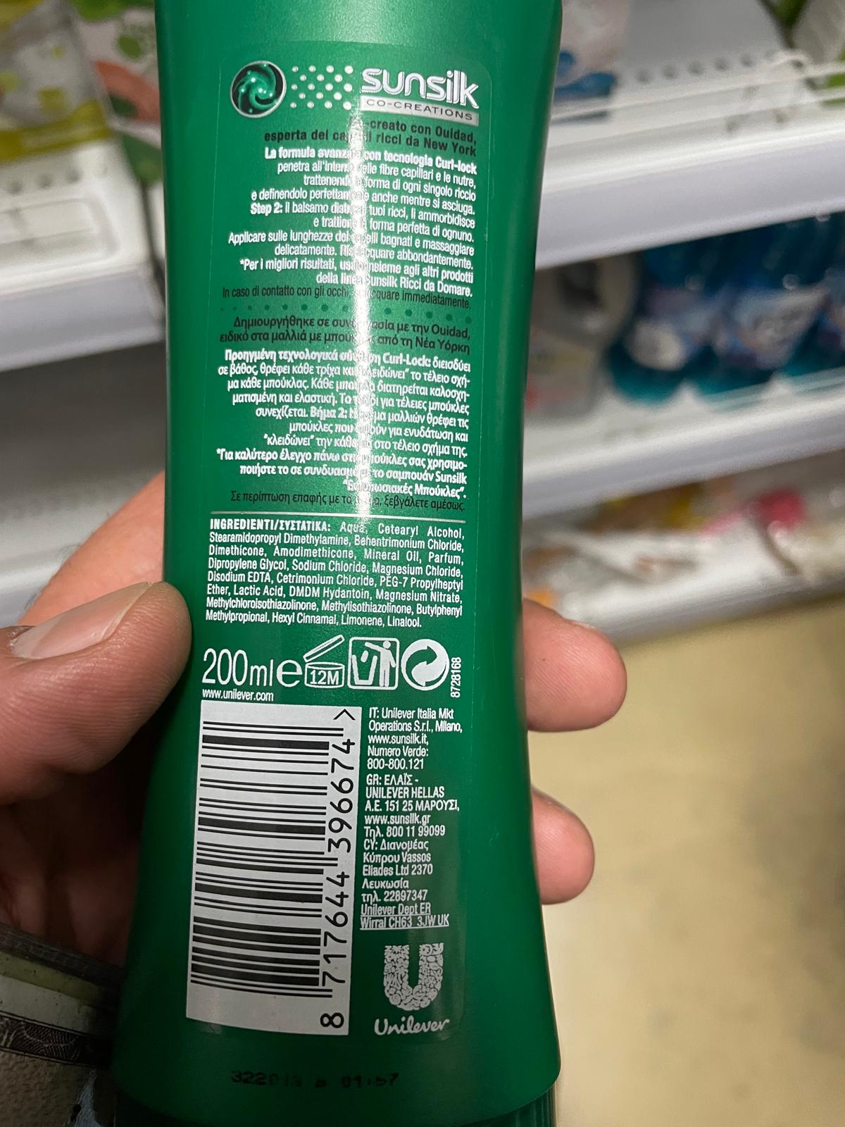 Official image of Hair conditioner ; Sunsilk ; Ricci da domare per capelli ricci e mossi published by OECD 2
