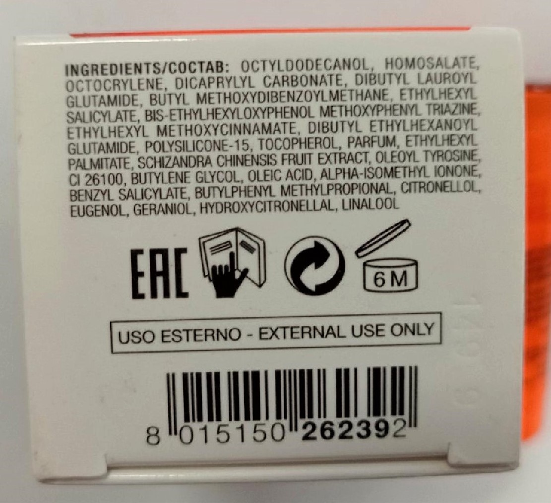 Official image of Sunscreen stick ; Collistar ; Crystal Stick SPF 50+ published by OECD 2