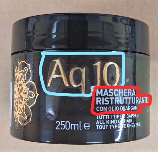 Official image of Hair mask ; Aq 10 ; Maschera Ristrutturante published by OECD