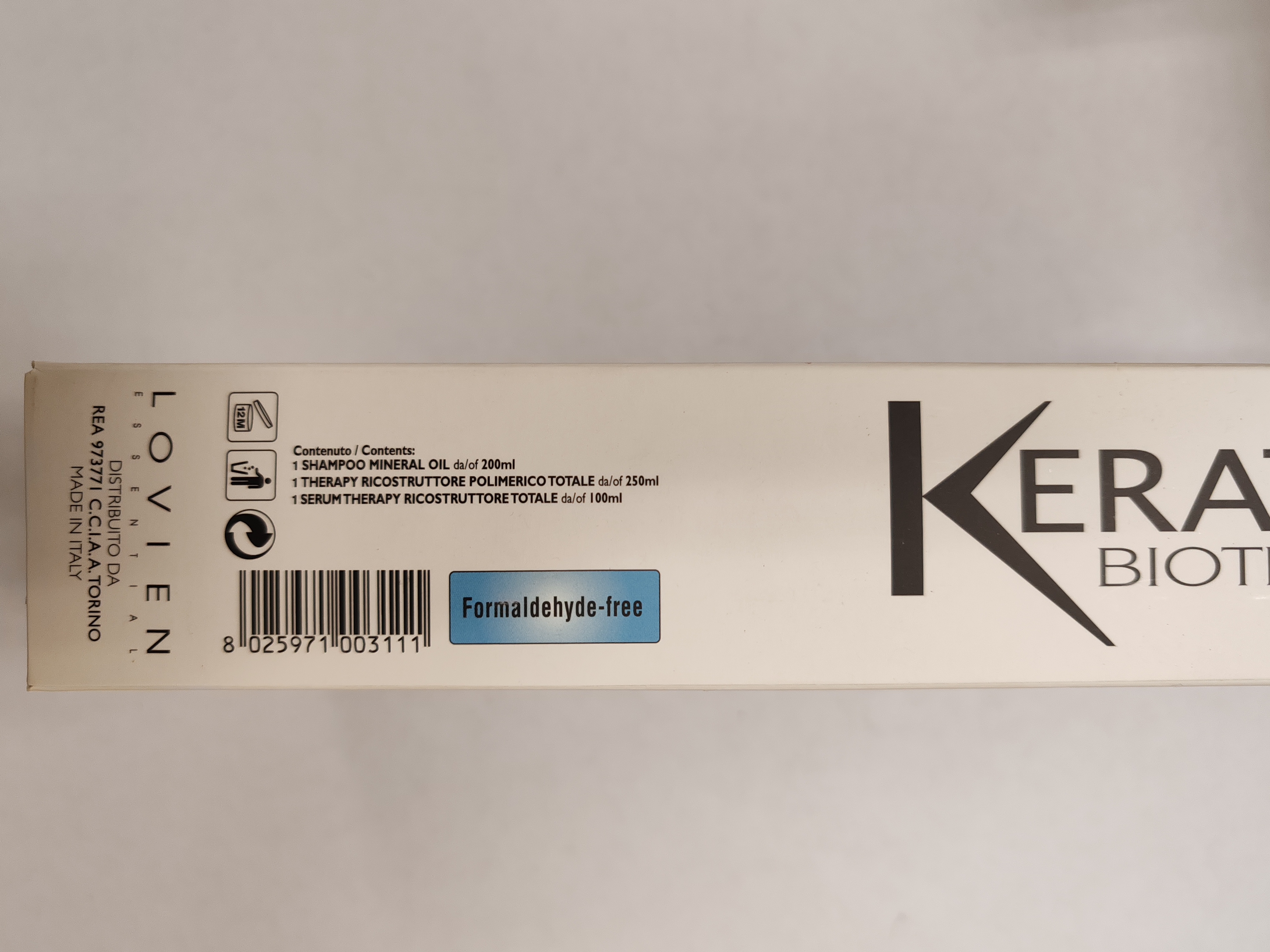 Official image of Hair care set ; Lovien Essential ; Biotissulare published by OECD 3