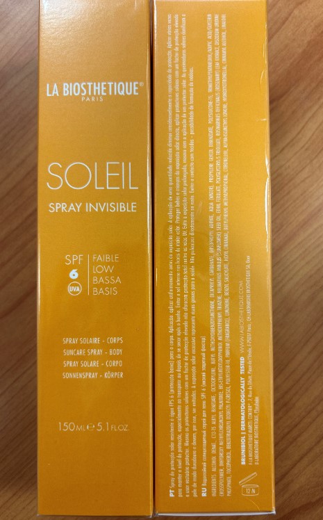 Official image of Sunscreen spray ; La Biosthetique ® ; Soleil spray invisible published by OECD