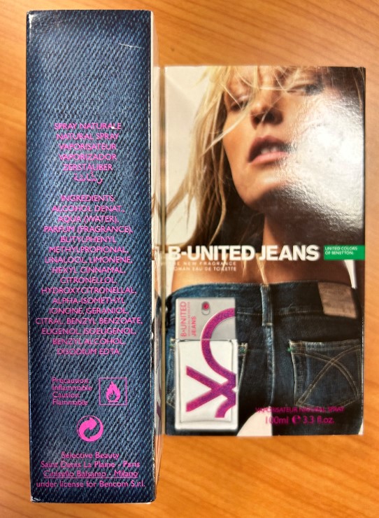 Official image of Eau de toilette ; United Color Benetton ; B-United Jeans published by OECD