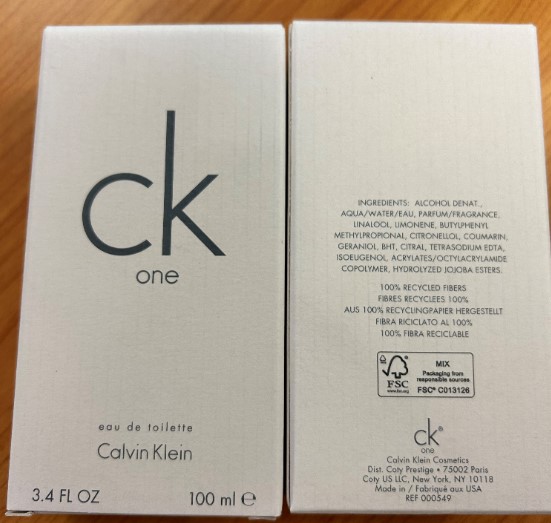 Official image of Eau de toilette ; Calvin Klein ; CK one published by OECD