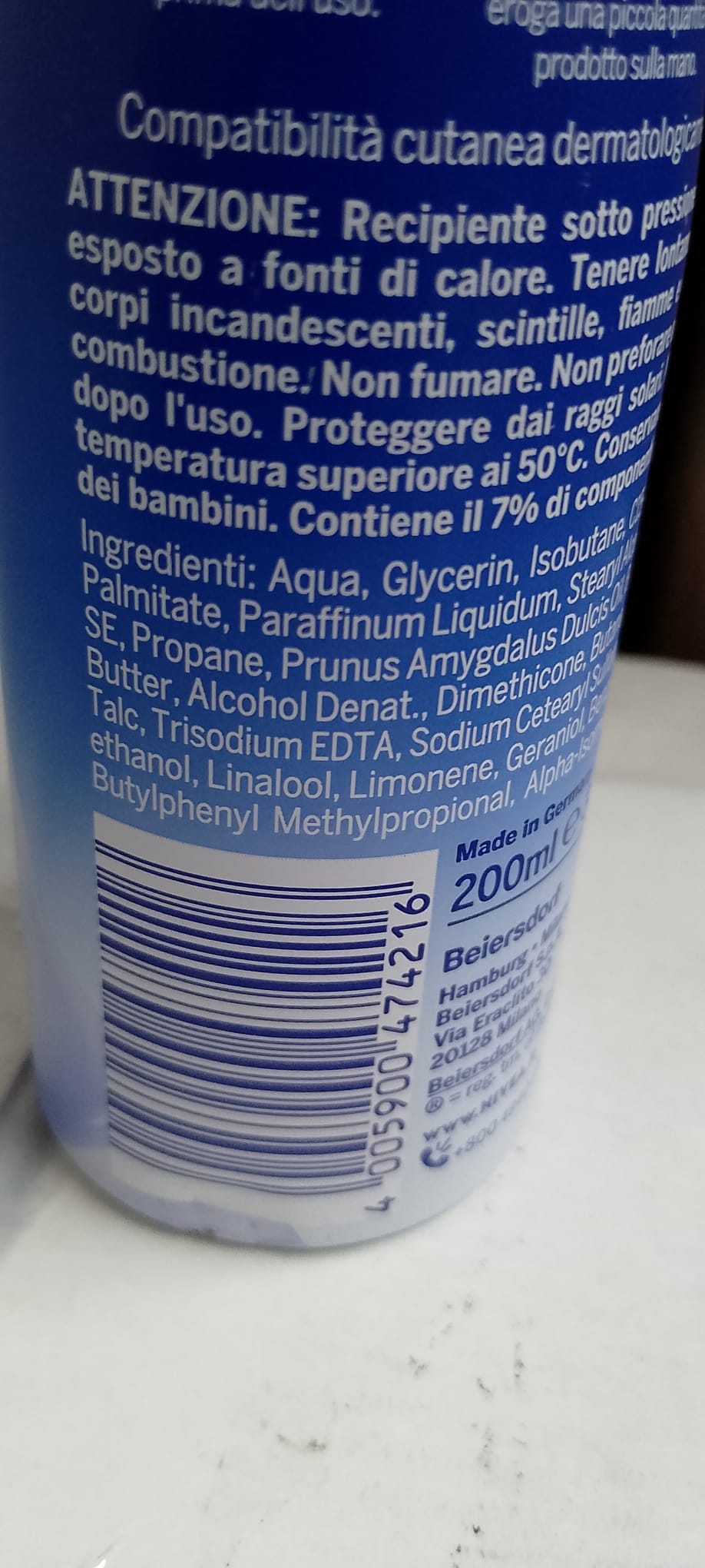 Official image of Body mousse ; Nivea ; Siero idratazione intensa published by OECD 2