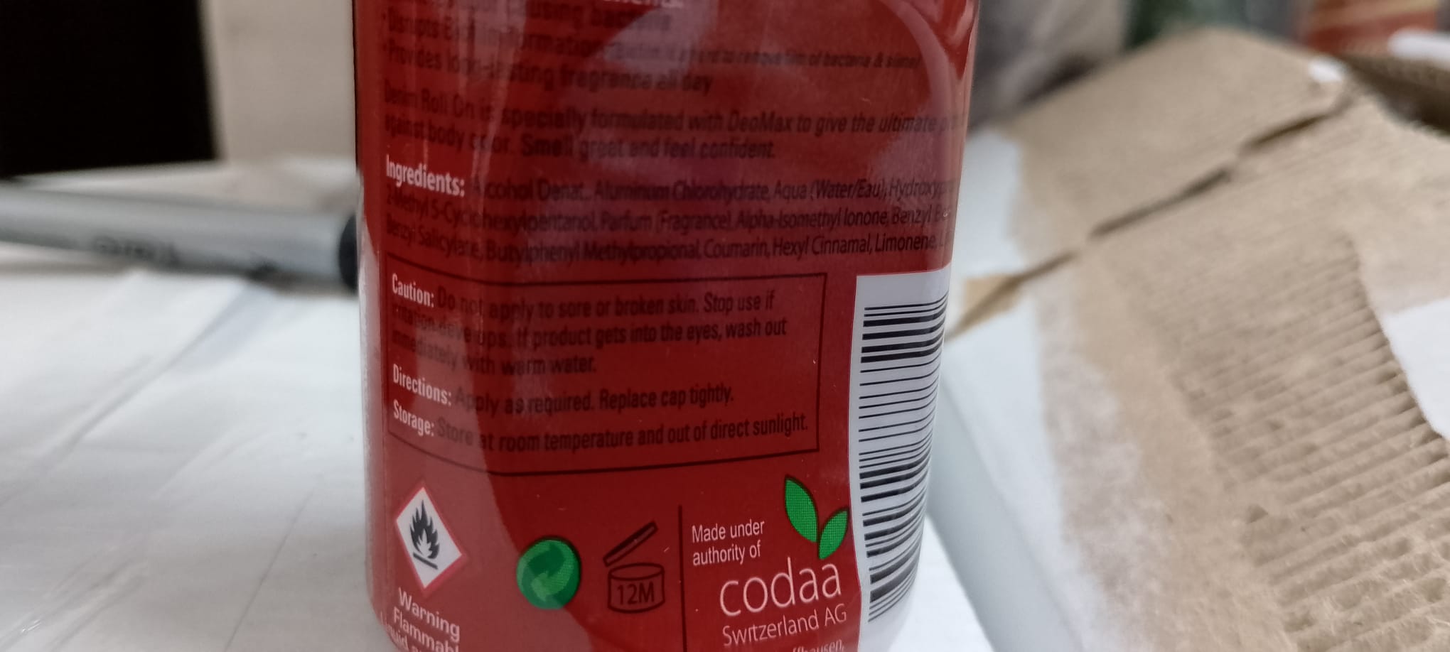 Official image of Deodorant ; DENIM ; Fire Deo Max published by OECD