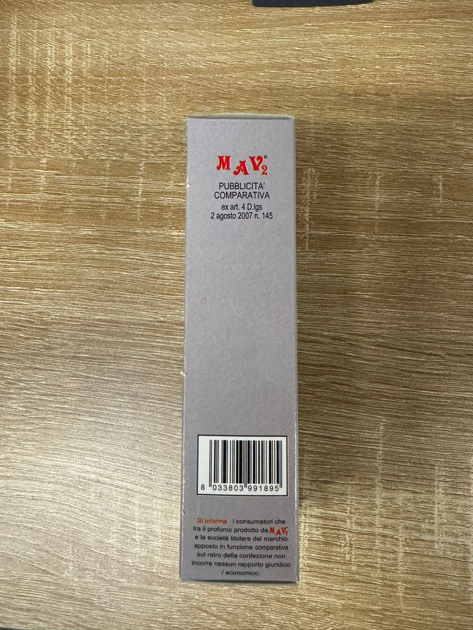 Official image of Eau de parfum ; Mav ® ; Acqua di sale published by OECD