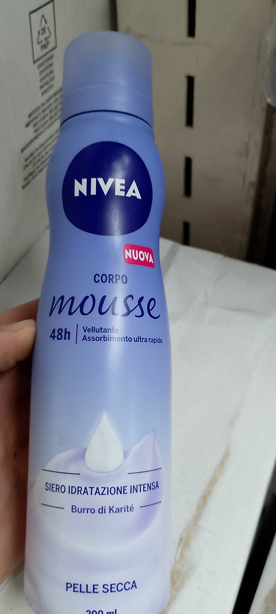 Official image of Body mousse ; Nivea ; 48h Burro di Karitè published by OECD