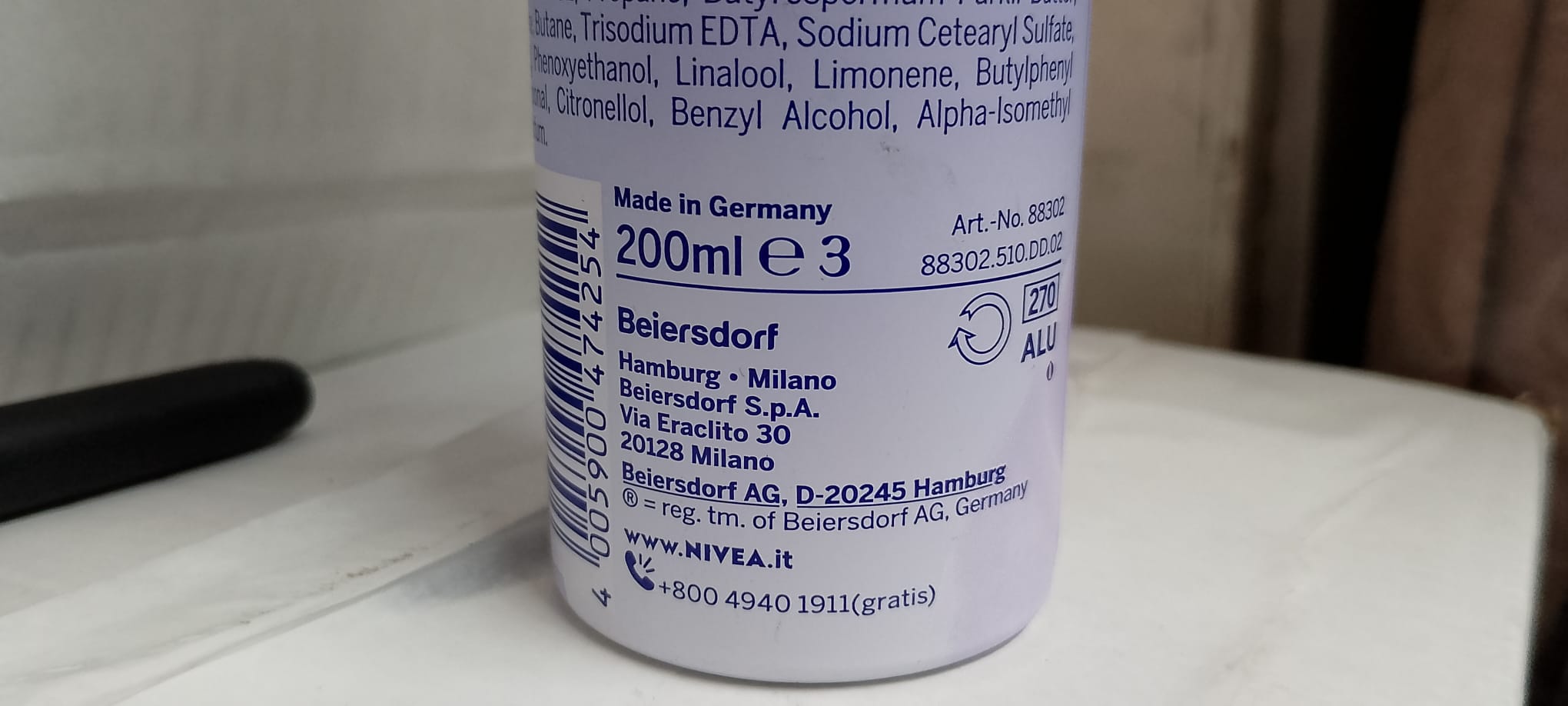 Official image of Body mousse ; Nivea ; 48h Burro di Karitè published by OECD 2