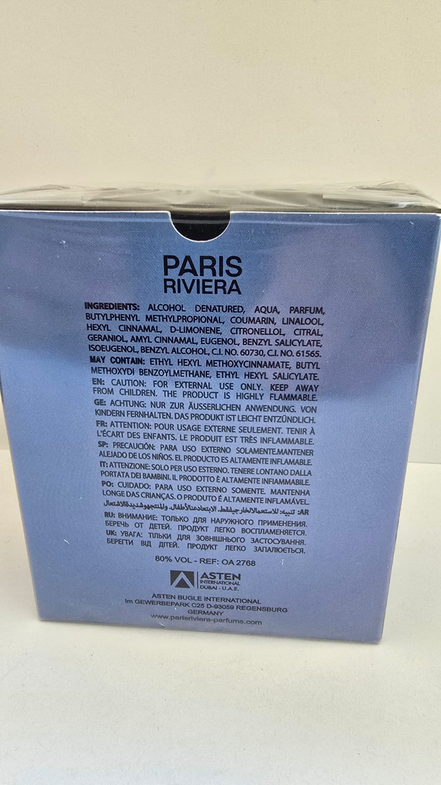 Official image of Eau de toilette ; Paris riviera ; Ariel pour femme published by OECD 2