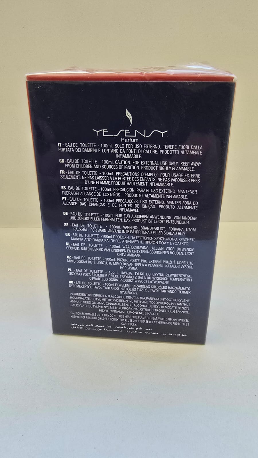 Official image of Eau de toilette ; Yesensy Parfum ; Tony published by OECD 2